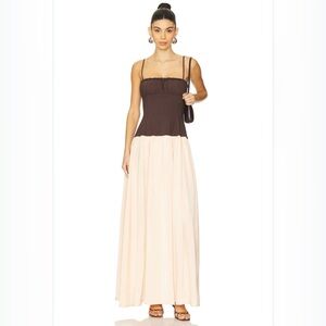 WeWoreWhat Ruffle Corset Maxi Dress
